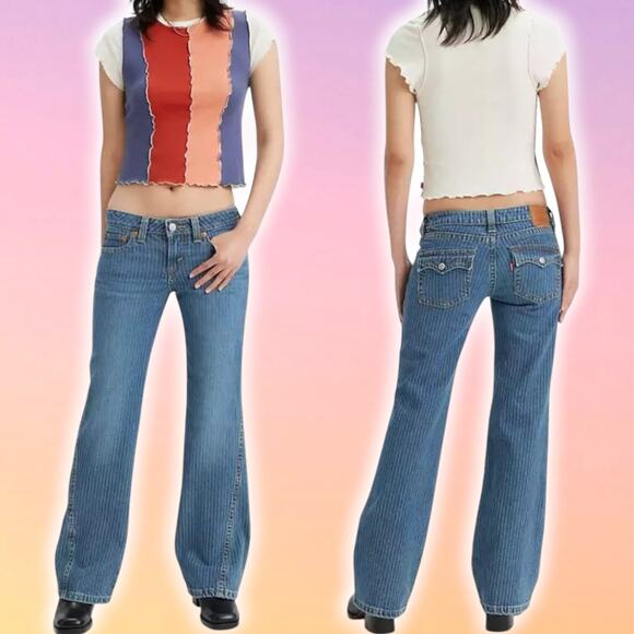 Levi's Denim - NWT LEVI'S Premium Noughties Bootcut Pinstripe Denim Jean Low Rise Y2K Sz 25